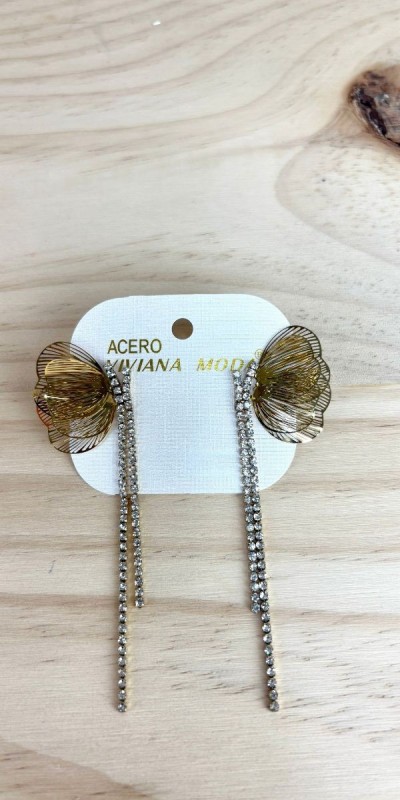 Pendiente mariposa-pendiente de evento-pendiente dorado-pendiente de acero