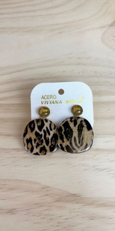 Pendiente Print-pendiente leopardo-pendiente barato-pendiente original-pendiente acero inoxidable