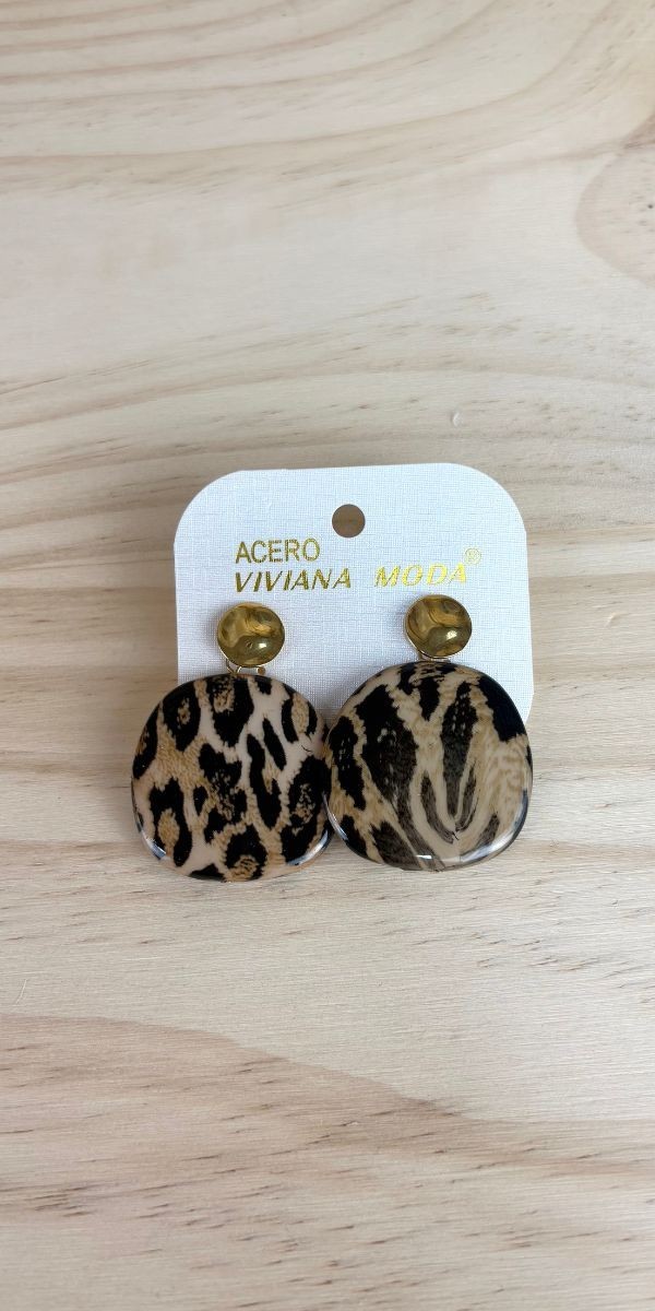 Pendiente Print-pendiente leopardo-pendiente barato-pendiente original-pendiente acero inoxidable