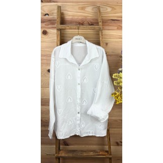 Camisa corazón-camisa original-camisa jarta-camisa bordada-camisa Primavera