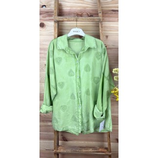 Camisa corazón-camisa original-camisa jarta-camisa bordada-camisa Primavera
