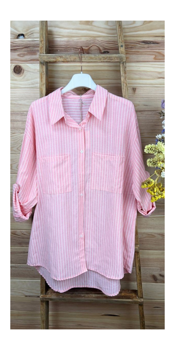 Camisa Formentera-camisa rayas de colores-camisa original-camisa para primavera
