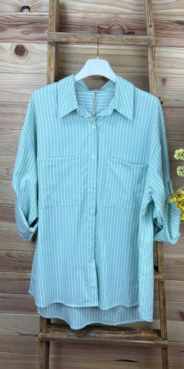 Camisa Formentera-camisa rayas de colores-camisa original-camisa para primavera