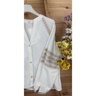 Camisa Santorini-camisa bordada-camisa blanca-camisa original-camisa barata