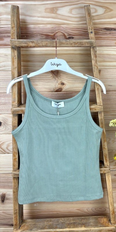 Top Aria-top tirantes básico-top de colores de mujer-top de canalé