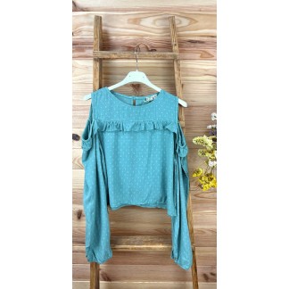 blusa luna-blusa juvenil-blusa turquesa-blusa blanca-blusa original-blusa barata