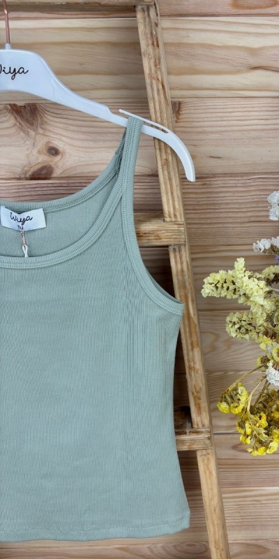 Top Aria-top tirantes básico-top de colores de mujer-top de canalé