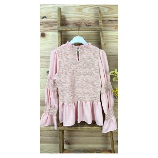 blusa madrid-blusa azul-blusa rosa-blusa panel de abeja-blusa juvenil-blusa barata