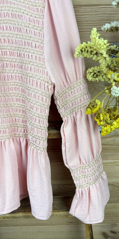 blusa madrid-blusa azul-blusa rosa-blusa panel de abeja-blusa juvenil-blusa barata