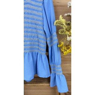 blusa madrid-blusa azul-blusa rosa-blusa panel de abeja-blusa juvenil-blusa barata