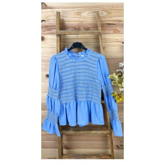 blusa madrid-blusa azul-blusa rosa-blusa panel de abeja-blusa juvenil-blusa barata
