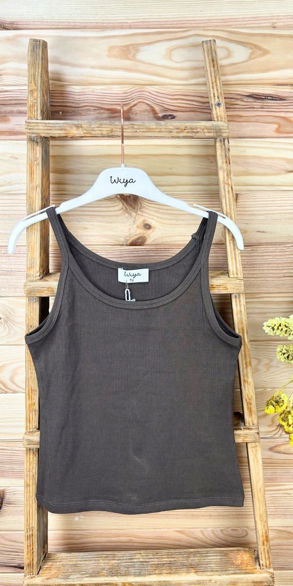 Top Aria-top tirantes básico-top de colores de mujer-top de canalé