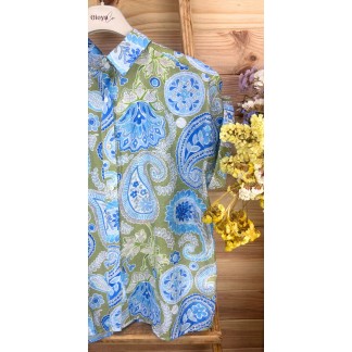 camisa caracola-camisa manga corta-camisa estampada mujer-camisa fresquita-camisa verano-camisa barata