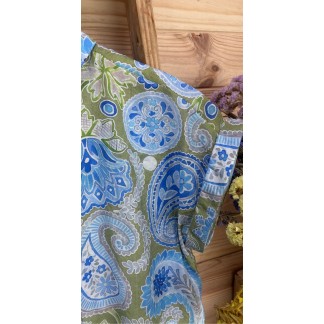 camisa caracola-camisa manga corta-camisa estampada mujer-camisa fresquita-camisa verano-camisa barata
