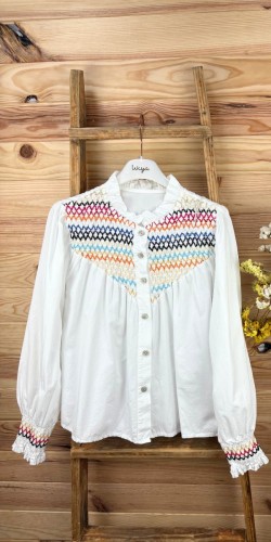 camisa colores-camisa bordada-camisa juvenil-camisa barata-camisa original-camisa de mujer