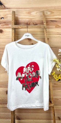 camiseta amor-camiseta manga corta-camiseta blanca-camiseta verano-camiseta fresquita