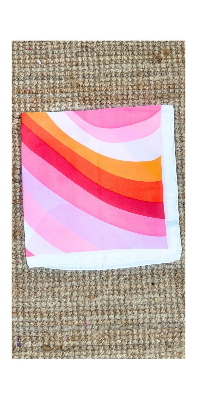 Pañuelo arcoiris-pañuelo rosa-pañuelo primavera-pañuelo original-pañuelo barato