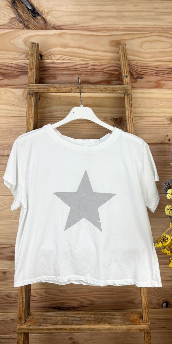 camiseta star-camiseta manga corta-camiseta blanca-camiseta azul-camiseta juvenil