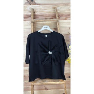 camiseta flor-camiseta con adorno-camiseta original-camiseta talla grande-camiseta barata
