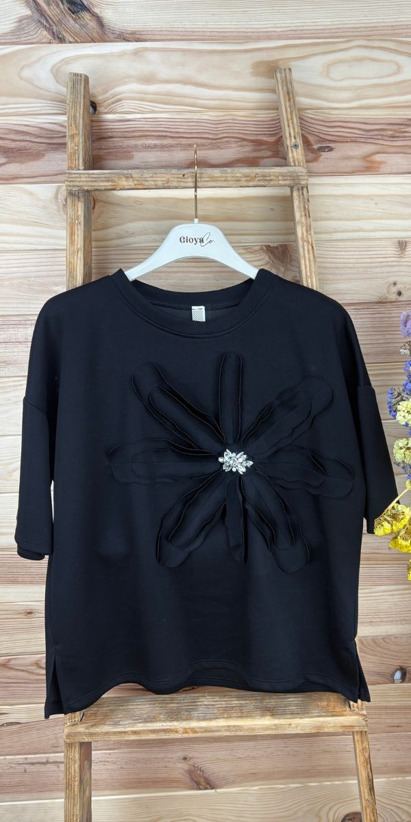camiseta flor-camiseta con adorno-camiseta original-camiseta talla grande-camiseta barata