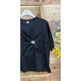 camiseta flor-camiseta con adorno-camiseta original-camiseta talla grande-camiseta barata