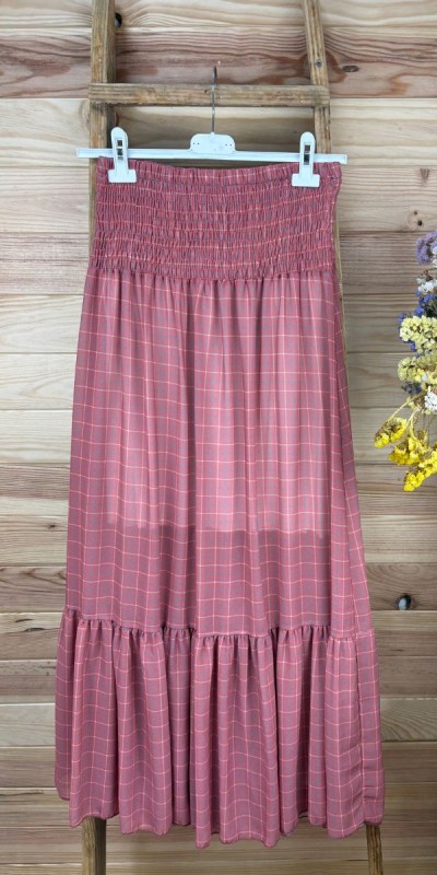 Falda cuadros-falda goma elastica-falda verano-falda primavera-falda original-falda barata
