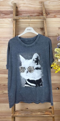 camiseta gato-camiseta manga corta-camiseta barata-camiseta original-camiseta fresca