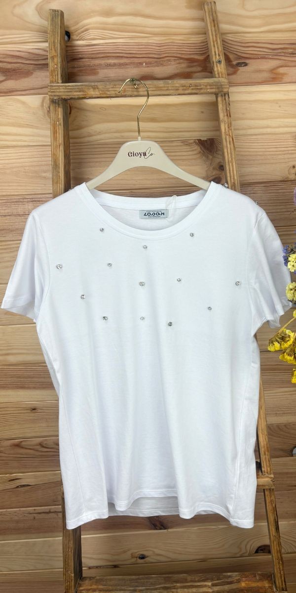 camiseta brillo-camiseta manga corta-camiseta blanca-camiseta verano-camiseta barata