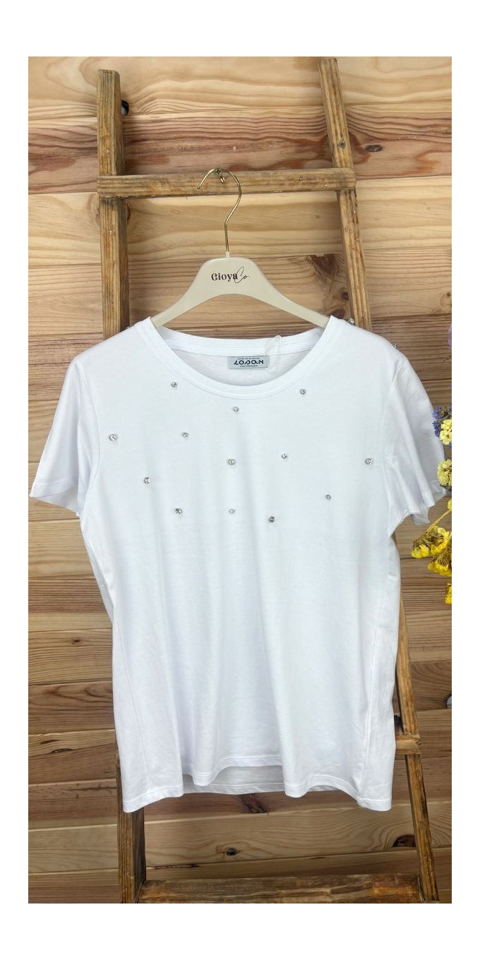 camiseta brillo-camiseta manga corta-camiseta blanca-camiseta verano-camiseta barata
