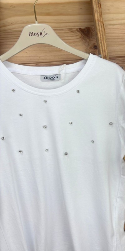 camiseta brillo-camiseta manga corta-camiseta blanca-camiseta verano-camiseta barata