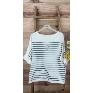 sueter rayas-sueter con adorno-sueter barato-sueter original-sueter bonito