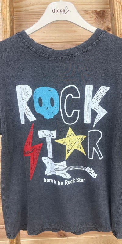 camiseta rock star-camiseta manga corta-camiseta verano-camiseta original-camiseta barata