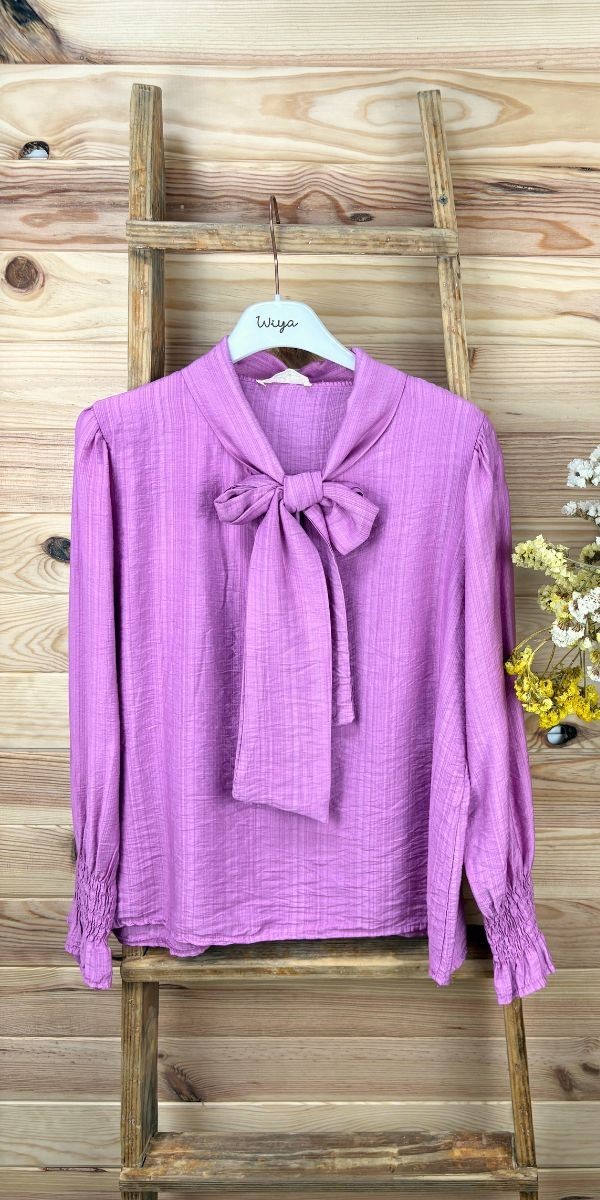Comprar blusa con lazo mujer-blusas de primavera-blusas mujer baratas