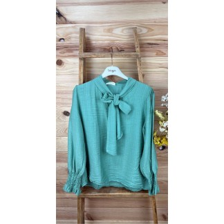 Comprar blusa con lazo mujer-blusas de primavera-blusas mujer baratas