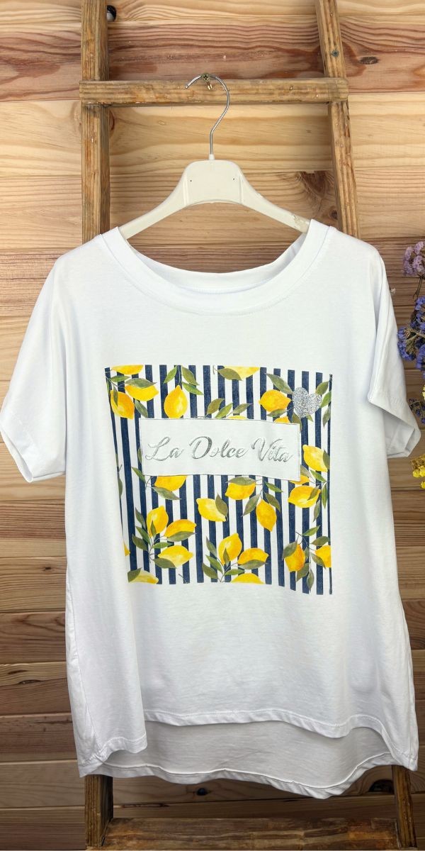 camiseta limones-camiseta manga corta-camiseta talla grande-camiseta verano-camiseta barata