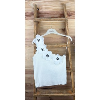 Top flor-top blanco-top crudo-top de vestir top barato-top original-top combinable-top verano