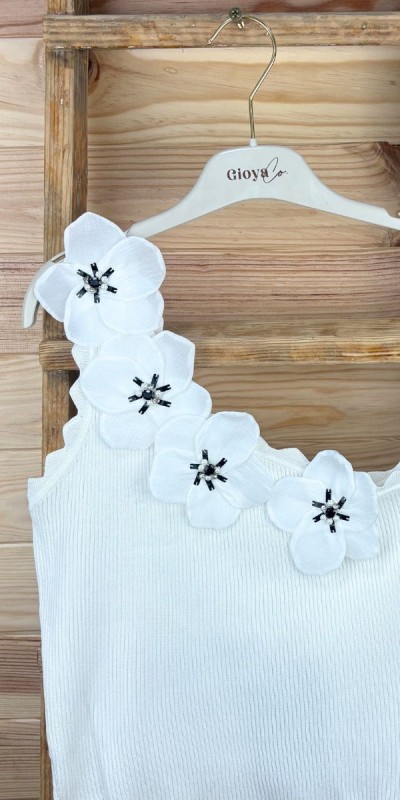 Top flor-top blanco-top crudo-top de vestir top barato-top original-top combinable-top verano
