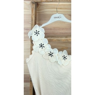 Top flor-top blanco-top crudo-top de vestir top barato-top original-top combinable-top verano