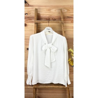 Comprar blusa con lazo mujer-blusas de primavera-blusas mujer baratas