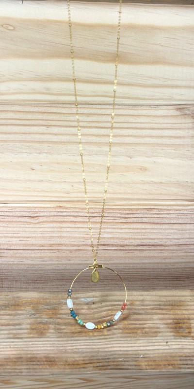 collar aro-collar acero inoxidable-collar verano-collar bonito-collar barato