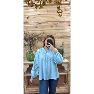 comprar camisa cerdeña mujer-camisa mujer azul barata