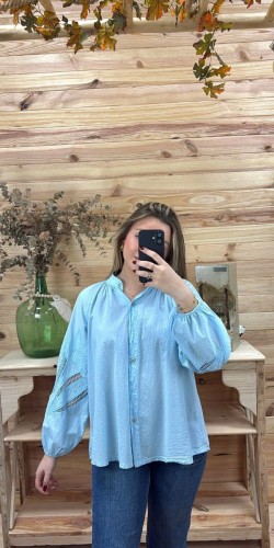 comprar camisa cerdeña mujer-camisa mujer azul barata