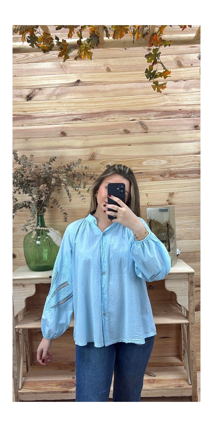 comprar camisa cerdeña mujer-camisa mujer azul barata
