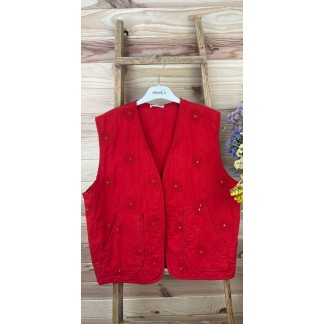 chaleco flor-chaleco rojo-chaleco bordado-chaleco original-chaleco barato