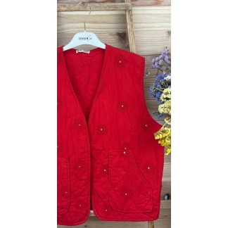 chaleco flor-chaleco rojo-chaleco bordado-chaleco original-chaleco barato