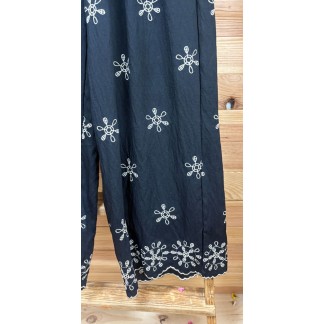 pantalon flor-pantalon negro-pantalon bordado-pantalon original-pantalon barato