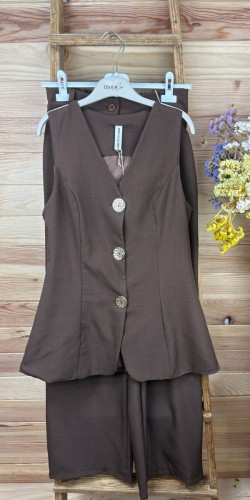 conjunto chocolate-conjunto barato-conjunto mujer-conjunto de vestir-conjunto original