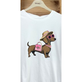 camiseta perro fashion-camiseta manga corta-camiseta mujer-camiseta original-camiseta barata
