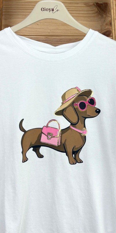 camiseta perro fashion-camiseta manga corta-camiseta mujer-camiseta original-camiseta barata