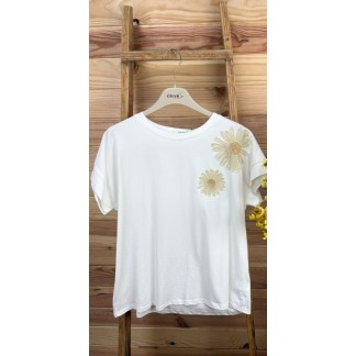 camiseta jardin-camiseta bordada-camiseta mujer-casmiseta verano-camiseta manga corta